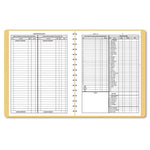 Simplified Monthly Bookkeeping Record, 4 Column Format, Tan Cover, 11 X 8.5 Sheets, 128 Sheets/book
