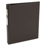 Economy Non-View Binder With Round Rings, 3 Rings, 1" Capacity, 11 X 8.5, Black, (3301)