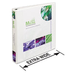 Heavy-Duty View Binder With Durahinge, One Touch Ezd Rings And Extra-Wide Cover, 3 Ring, 1" Capacity, 11 X 8.5, White, (1318)