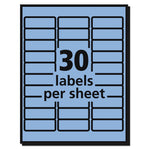 High-Visibility Permanent Laser ID Labels, 1 x 2.63, Pastel Blue, 750/Pack