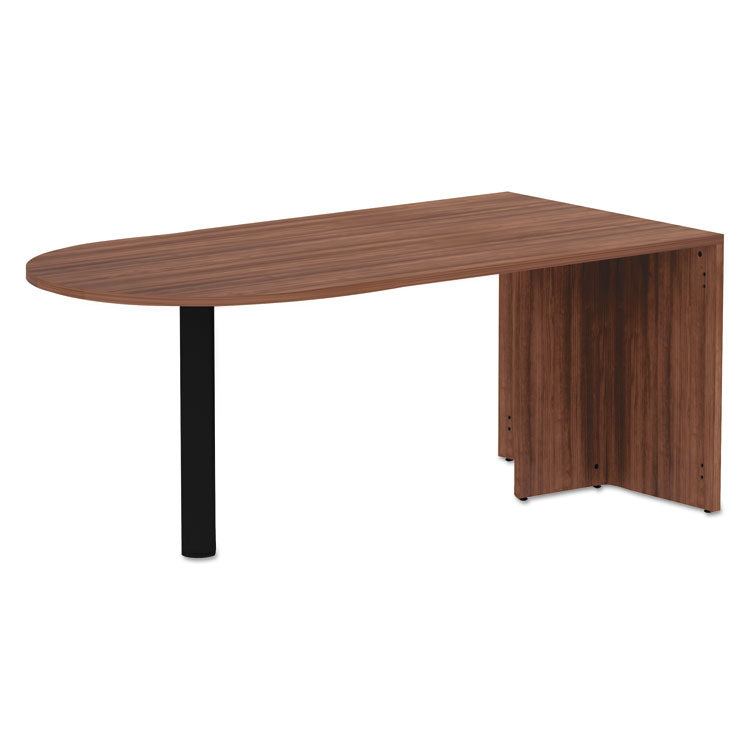 Alera Valencia Series D-Top Desk, 71" X 29.5" X 29.5", Modern Walnut