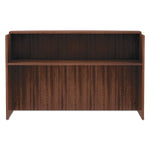Alera Valencia Series Reception Desk With Transaction Counter, 71" X 35.5" X 42.5", Modern Walnut