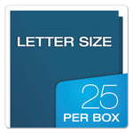 Twin-Pocket Folders With 3 Fasteners, 0.5" Capacity, 11 X 8.5, Blue, 25/box