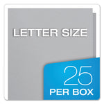 Twin-Pocket Folders With 3 Fasteners, 0.5" Capacity, 11 X 8.5, Gray, 25/box