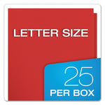 Twin-Pocket Folders With 3 Fasteners, 0.5" Capacity, 11 X 8.5, Red, 25/box