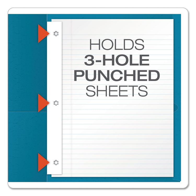 Twin-Pocket Folders With 3 Fasteners, 0.5" Capacity, 11 X 8.5, Assorted, 25/box