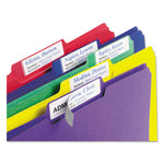 Extra-Large Trueblock File Folder Labels With Sure Feed Technology, 0.94 X 3.44, White, 18/sheet, 25 Sheets/pack