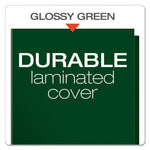 High Gloss Laminated Paperboard Folder, 100-Sheet Capacity, 11 X 8.5, Green, 25/box