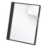 Clear Front Standard Grade Report Cover, Three-Prong Fastener, 0.5" Capacity, 8.5 X 11, Clear/black, 25/box