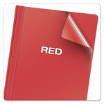 Clear Front Standard Grade Report Cover, Three-Prong Fastener, 0.5" Capacity, 8.5 X 11, Clear/red, 25/box