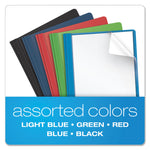 Clear Front Standard Grade Report Cover, Three-Prong Fastener, 0.5" Capacity, 8.5 X 11, Clear/assorted, 25/box