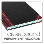 Extra-Durable Bound Book, Single-Page Record-Rule Format, Black/maroon/gold Cover, 10.13 X 7.78 Sheets, 300 Sheets/book