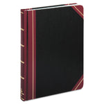 Extra-Durable Bound Book, Single-Page Record-Rule Format, Black/maroon/gold Cover, 10.13 X 7.78 Sheets, 300 Sheets/book