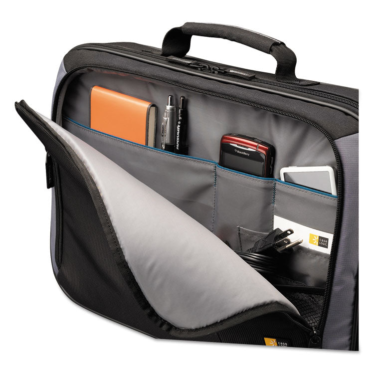 Track Clamshell Case, Fits Devices Up to 18", Dobby Nylon, 19.3 x 3.9 x 14.2, Black