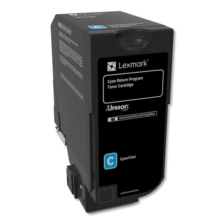 74c10c0 Return Program Unison Toner, 3,000 Page-Yield, Cyan