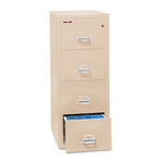 Insulated Vertical File, 1-Hour Fire Protection, 4 Letter-Size File Drawers, Parchment, 17.75" X 25" X 52.75"