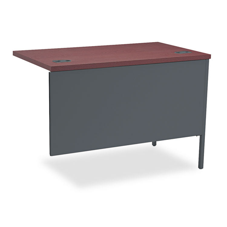 Metro Classic Series Workstation Return, Left, 42w x 24d x 29.5h, Mahogany/Charcoal