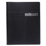 Recycled Professional Weekly Planner, 15-Minute Appts, 11 x 8.5, Black Wirebound Soft Cover, 12-Month (Jan to Dec): 2025