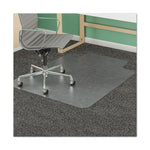 All Day Use Non-Studded Chair Mat For Hard Floors, 36 X 48, Lipped, Clear