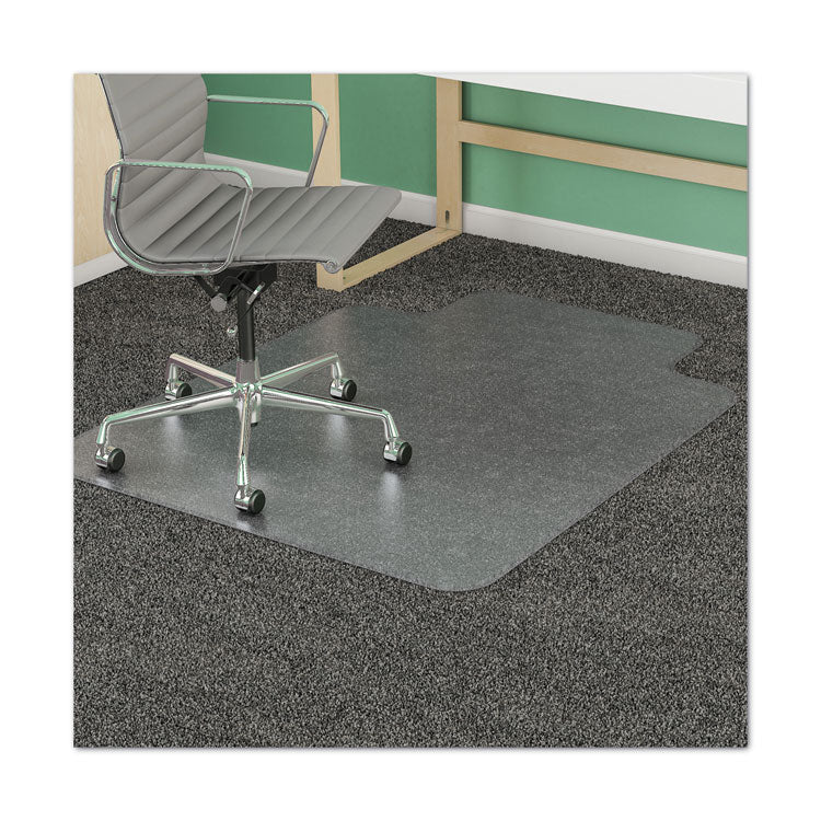 All Day Use Non-Studded Chair Mat For Hard Floors, 36 X 48, Lipped, Clear