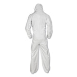 A20 Elastic Back and Ankle Hood and Boot Coveralls, X-Large, White, 24/Carton