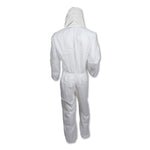 A30 Elastic Back and Cuff Hooded Coveralls, 3X-Large, White, 21/Carton