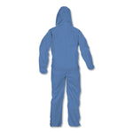 A60 Elastic-Cuff, Ankles and Back Hooded Coveralls, X-Large, Blue, 24/Carton