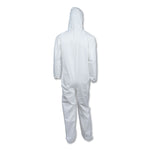 A40 Elastic-Cuff and Ankles Hooded Coveralls, X-Large, White, 25/Carton