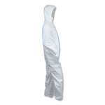 A40 Elastic-Cuff And Ankle Hooded Coveralls, 4x-Large, White, 25/carton