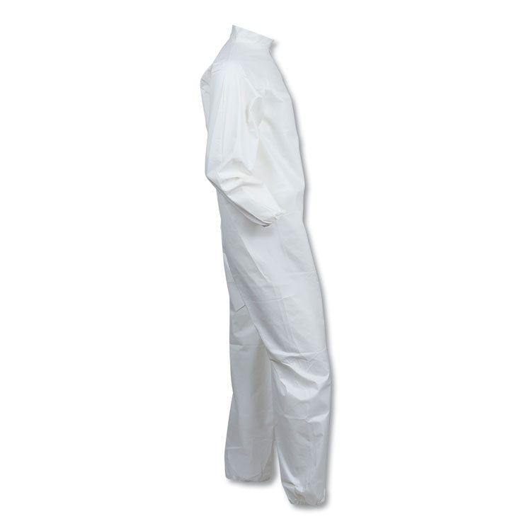 A40 Elastic-Cuff and Ankles Coveralls, White, Large, 25/Carton