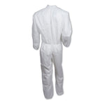 A30 Elastic-Back and Cuff Coveralls, X-Large, White, 25/Carton