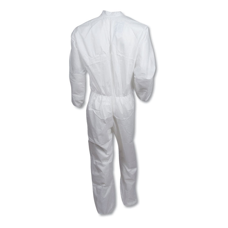 A30 Elastic-Back and Cuff Coveralls, X-Large, White, 25/Carton