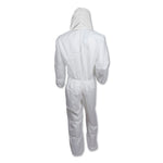 A20 Elastic Back, Cuff And Ankles Hooded Coveralls, 4x-Large, White, 20/carton