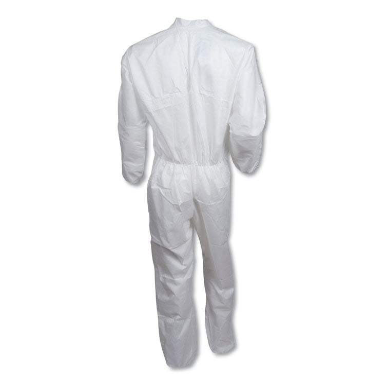 A30 Elastic-Back Coveralls, White, X-Large, 25/Carton