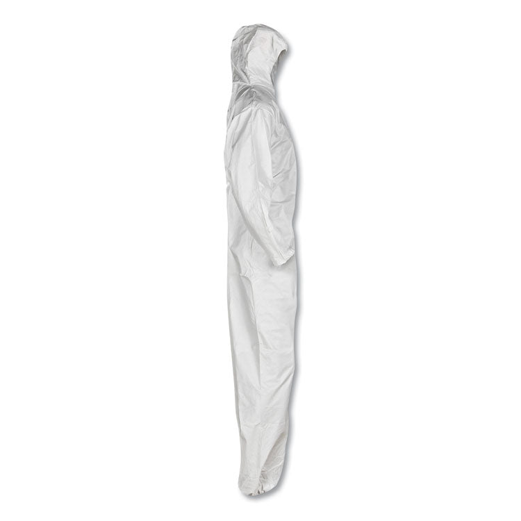 A30 Elastic Back and Cuff Hooded Coveralls, 3X-Large, White, 21/Carton