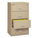 Insulated Lateral File, 4 Legal/letter-Size File Drawers, Parchment, 31.13" X 22.13" X 52.75", 260 Lb Overall Capacity