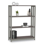 Trento Line Bookcase, Three-Shelf, 31.5w x 11.63d x 43.25h, Mocha