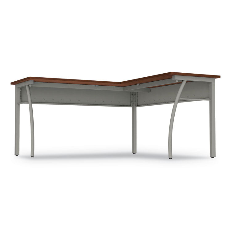 Trento Line L-Shaped Desk, 59.13" X 59.13" X 29.5", Cherry