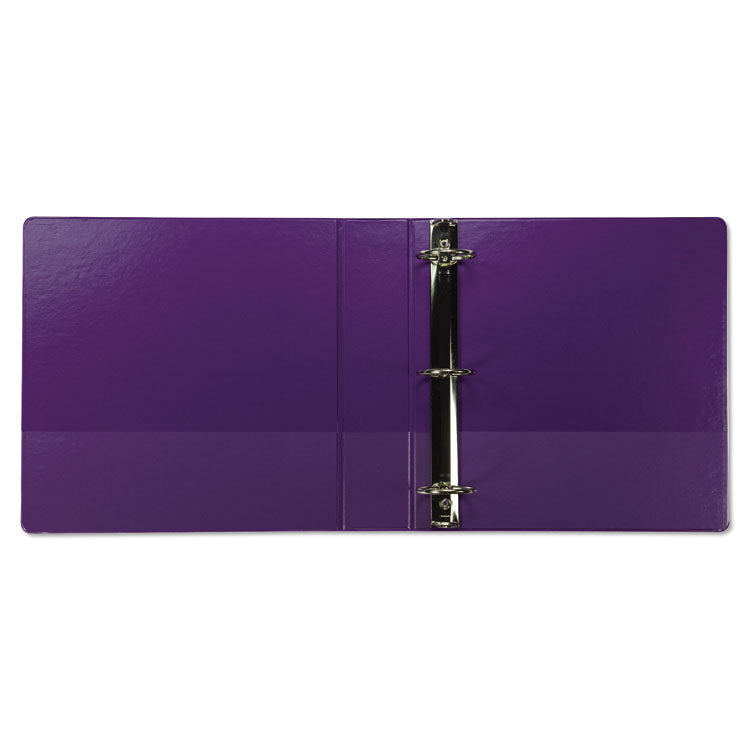 Earth's Choice Plant-Based Durable Fashion View Binder, 3 Rings, 2" Capacity, 11 x 8.5, Purple, 2/Pack