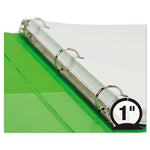 Earth's Choice Plant-Based Durable Fashion View Binder, 3 Rings, 1" Capacity, 11 x 8.5, Lime, 2/Pack
