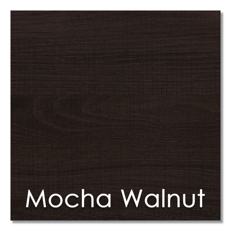 Trento Line Bookcase, Three-Shelf, 31.5w x 11.63d x 43.25h, Mocha