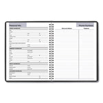 DayMinder Monthly Planner with Notes Column, Ruled Blocks, 8.75 x 7, Black Cover, 12-Month (Jan to Dec): 2025