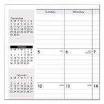 DayMinder Monthly Planner, Ruled Blocks, 12 x 8, Black Cover, 14-Month: Dec 2024 to Jan 2026