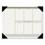 Executive Monthly Desk Pad Calendar, 22 x 17, White Sheets, Black Corners, 12-Month (Jan to Dec): 2025