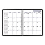 DayMinder Monthly Planner with Notes Column, Ruled Blocks, 8.75 x 7, Black Cover, 12-Month (Jan to Dec): 2025