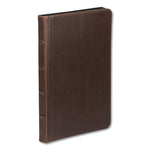 Vintage Hardback Zipper Portfolio, Vinyl, Dark Brown, 11 x 8.5