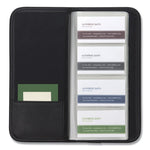 Professional Vinyl Business Card File, Holds 160 2 x 3.5 Cards, 4.75 x 10.25, Black