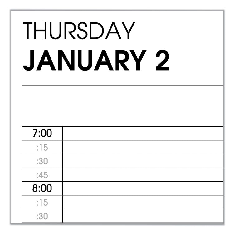 Two-Person Group Daily Appointment Book, 11 x 8, Black Cover, 12-Month (Jan to Dec): 2025