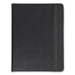 Slimline Padfolio, Leather-Look/faux Reptile Trim, Writing Pad, Black