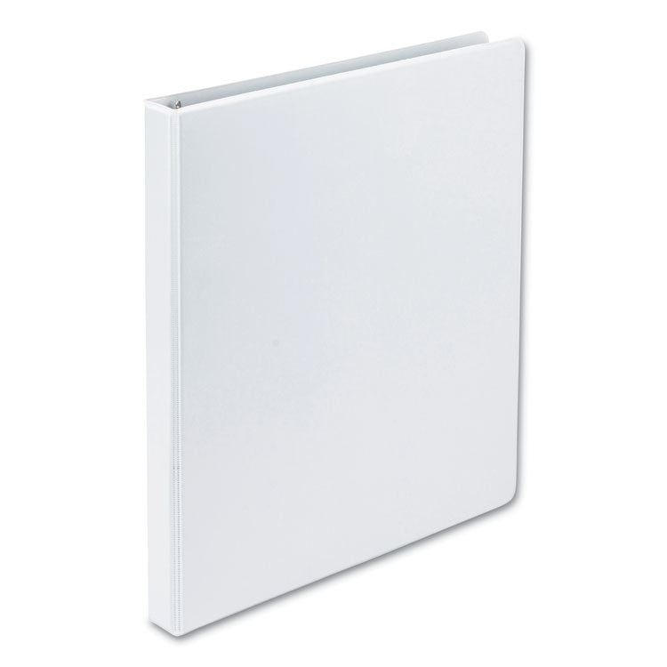 Earth's Choice Plant-Based Round Ring View Binder, 3 Rings, 0.5" Capacity, 11 x 8.5, White